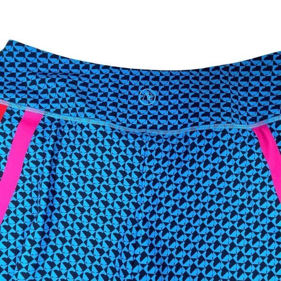 NEW Addison Bay SET Logan sport bra & flounce skorts Sz M lake geo pickleball - Picture 13 of 15